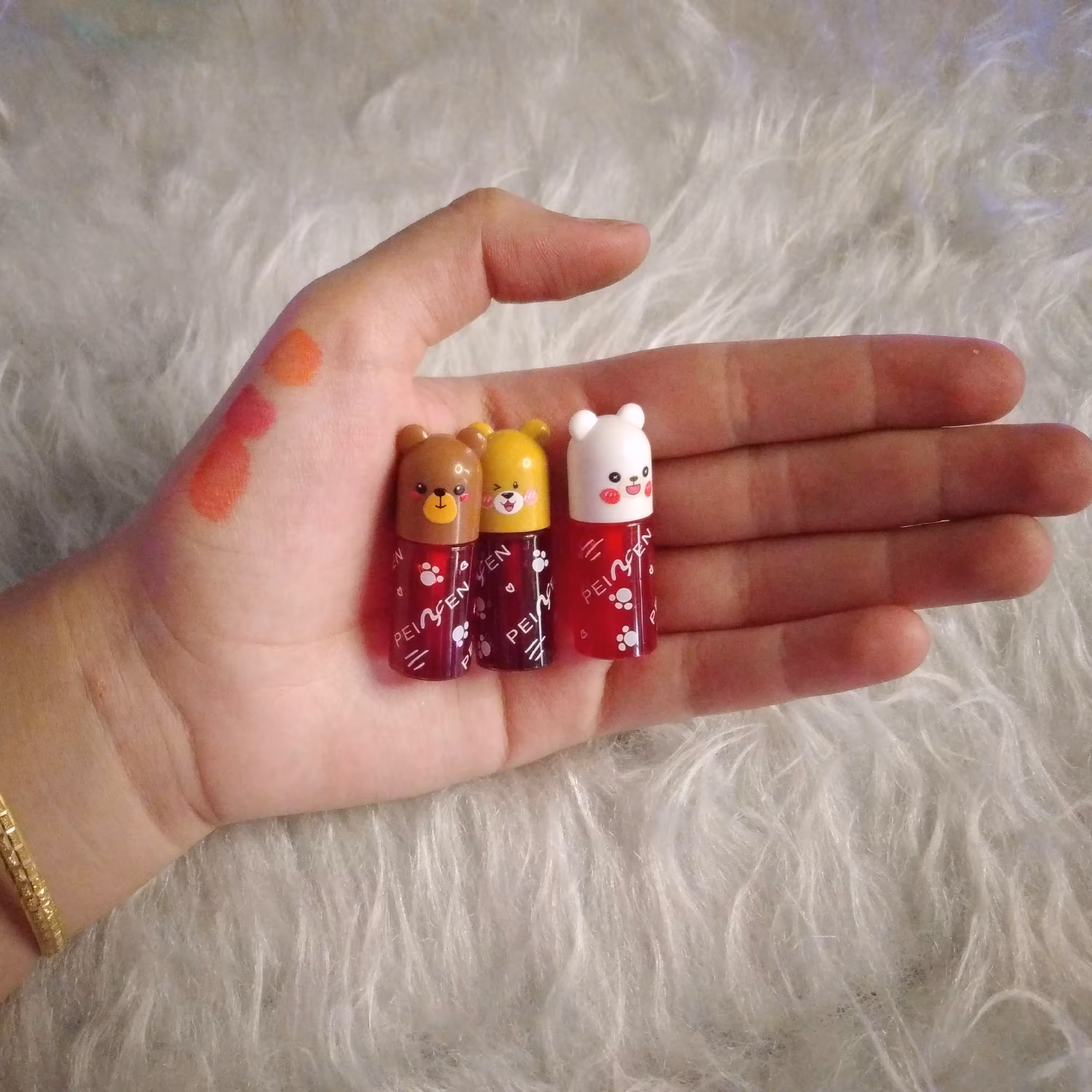 تینت لب با طرح خرس