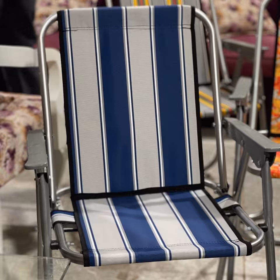 صندلی تاشو مسافرتی 8 فنره دسته دار