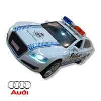 ماشین آئودی پلیس فلزی سفیدموزیکال چراغدار Audi