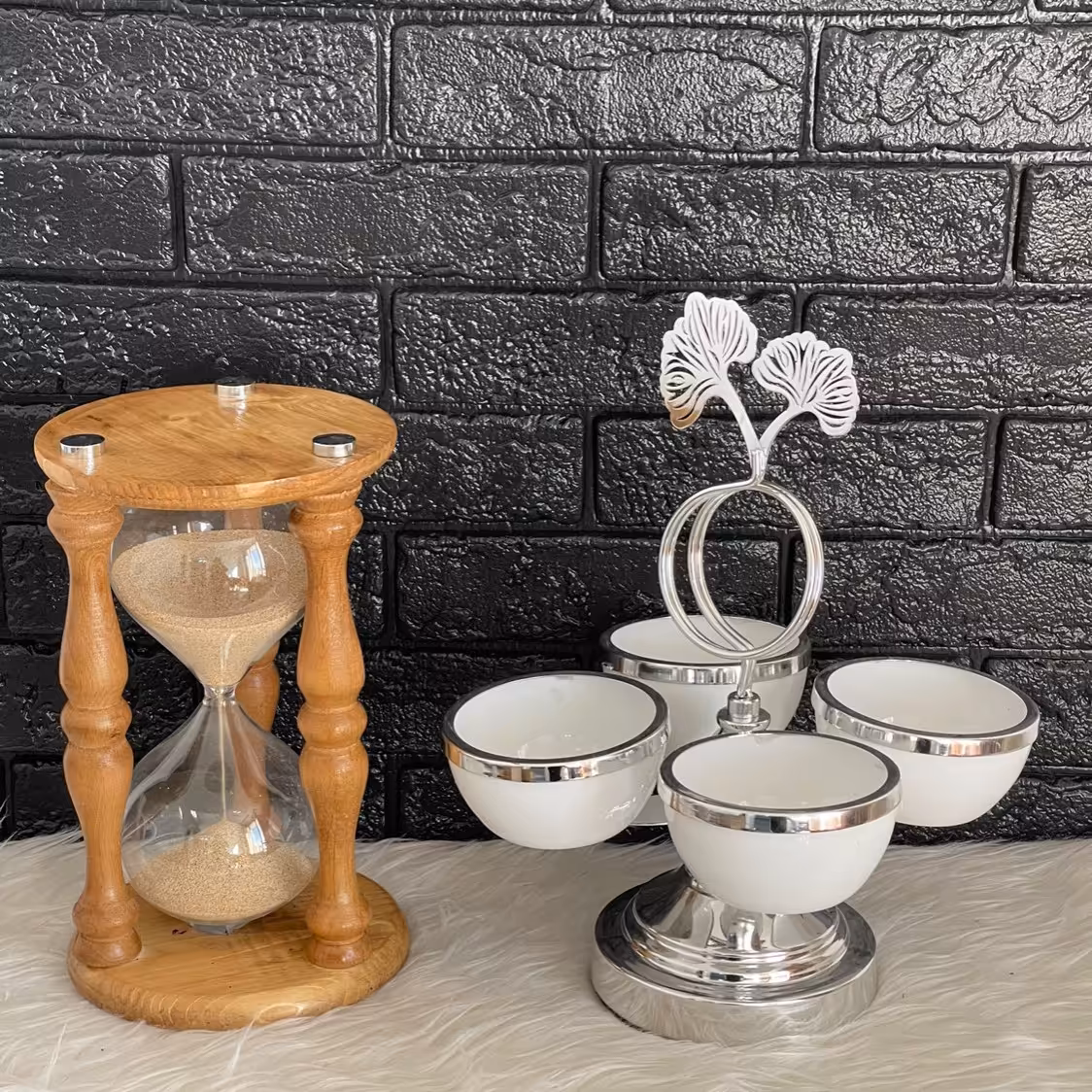 اردور خوری 4خانه سفید طوسی جنس فلز اابکاری شده