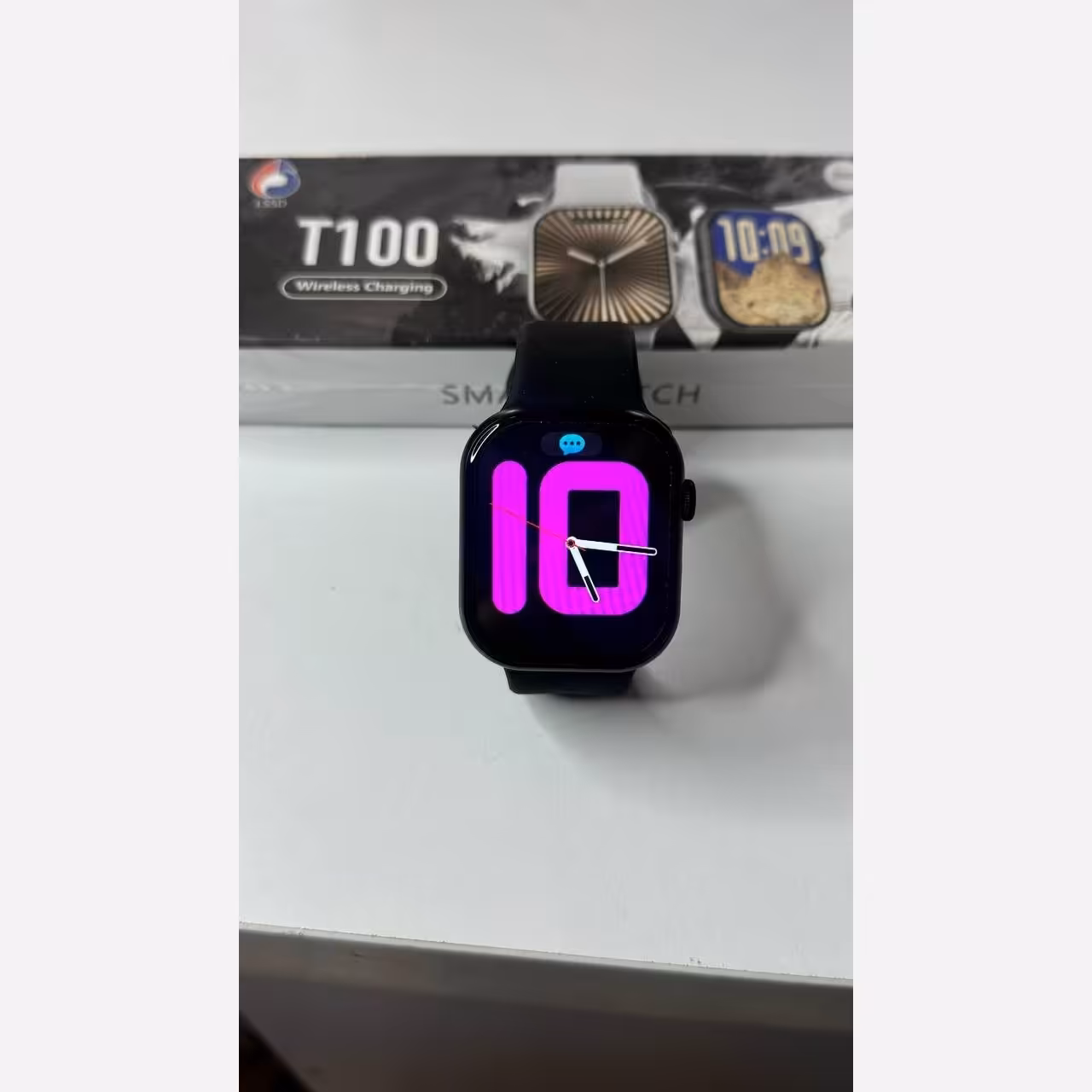 ساعت هوشمند T100 سری جدید باتری بزرگ پک اصلی همراه هندزفری هدیه1یال گارانتی ارسال رایگان اپلواچ