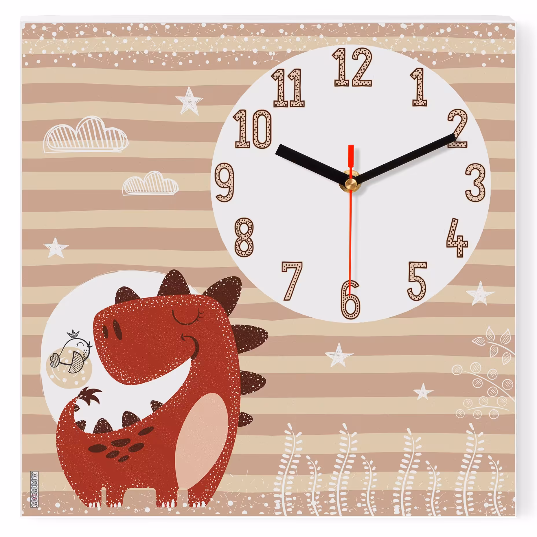 ساعت دیواری کودک MOMMY طرح دایناسور کد 2915