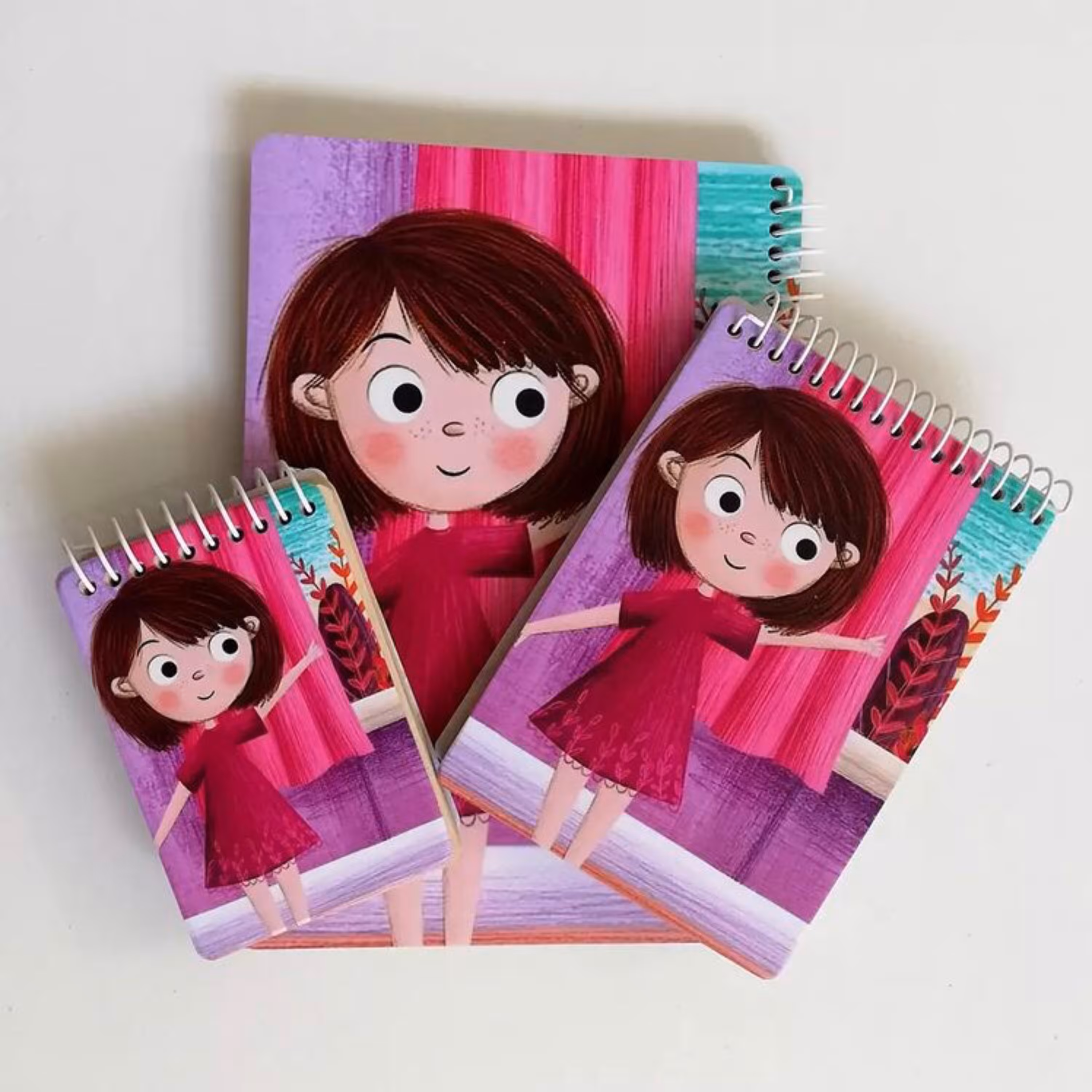 ست سه عددی دفترچه کرافت طرح دخترونه1