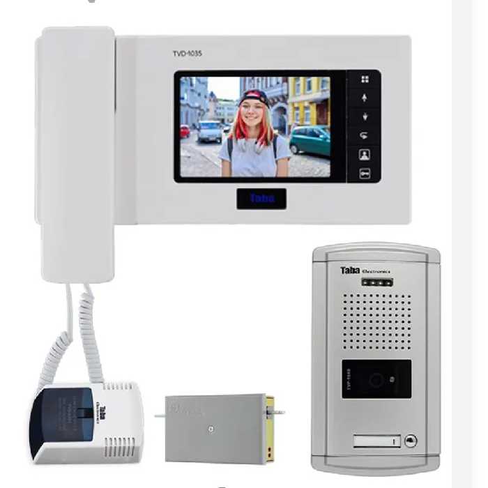 آیفون تصویری تابا . پک کامل  1 واحدی  . مدل 1035 با پنل سپهر 