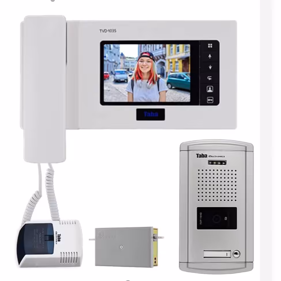 آیفون تصویری تابا . پک کامل  1 واحدی  . مدل 1035 با پنل سپهر 