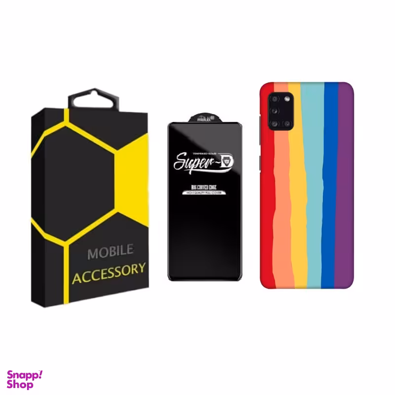 کاور گوشی موبایل مدل آبرنگی مناسب سامسونگ Galaxy A31 به همراه محافظ صفحه نمایش SuperD