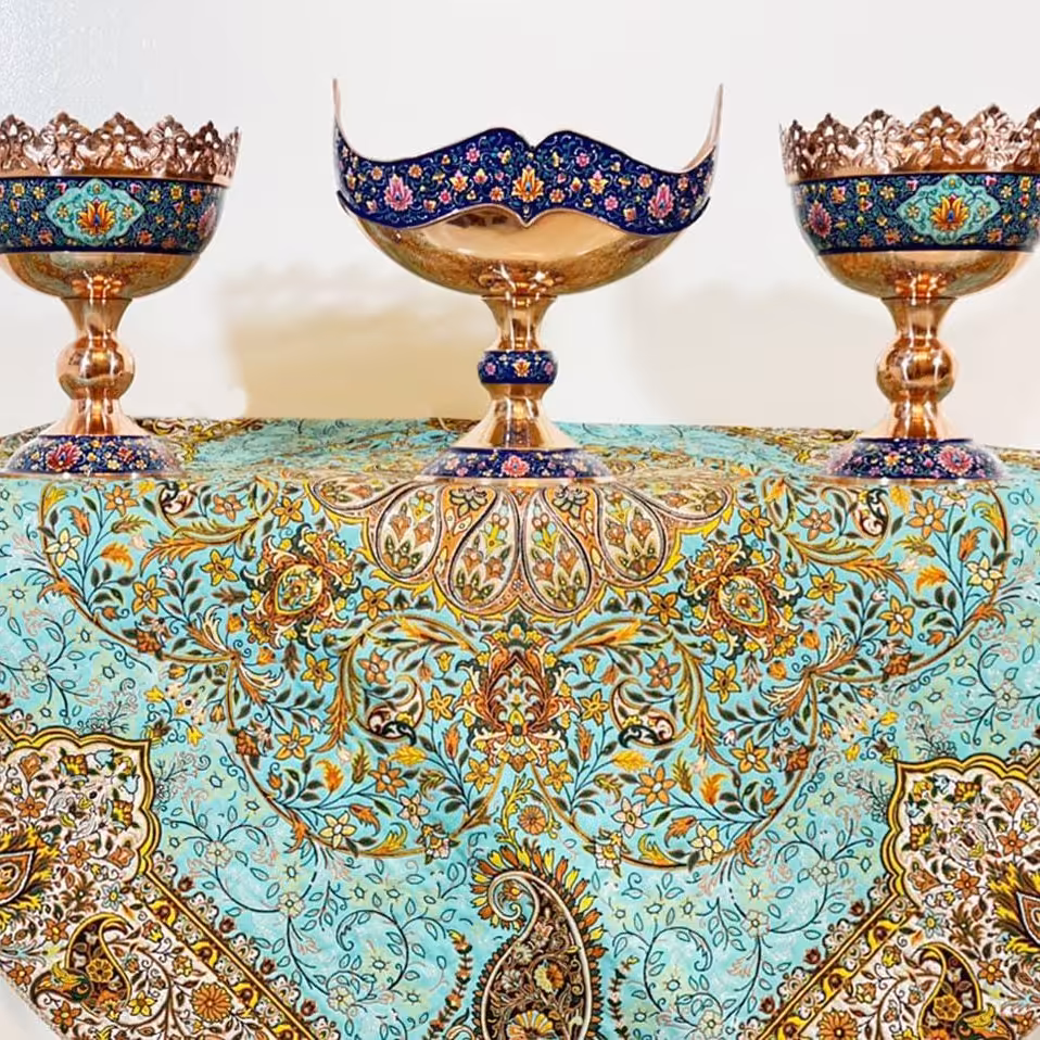 صنایع دستی مس و پرداز  ست باکس مناسب هدایای سازمانی و تبلیغاتی مدیریتی