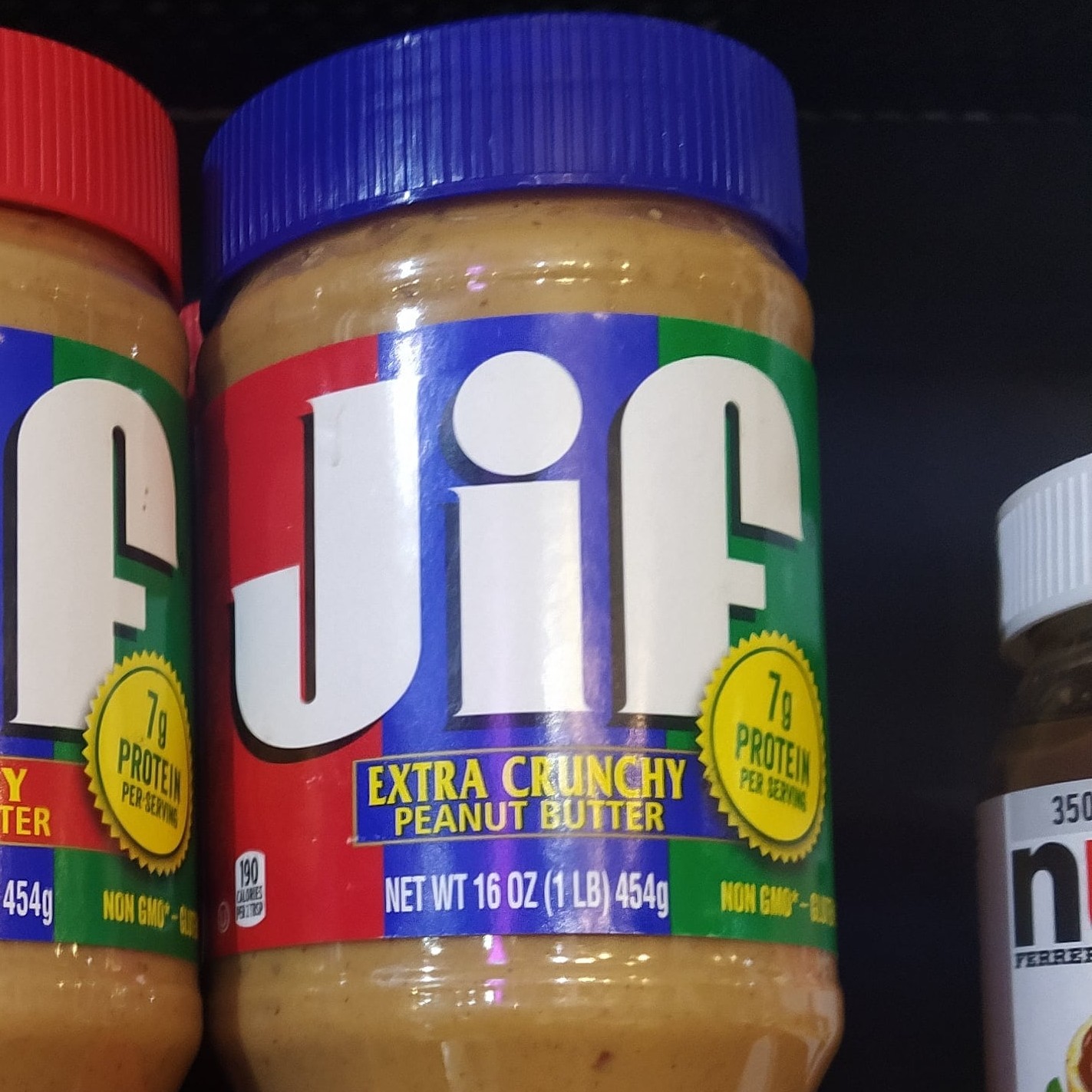 کره بادام زمینی جیف (آبی)اصل آمریکا (454gr) کرانچی