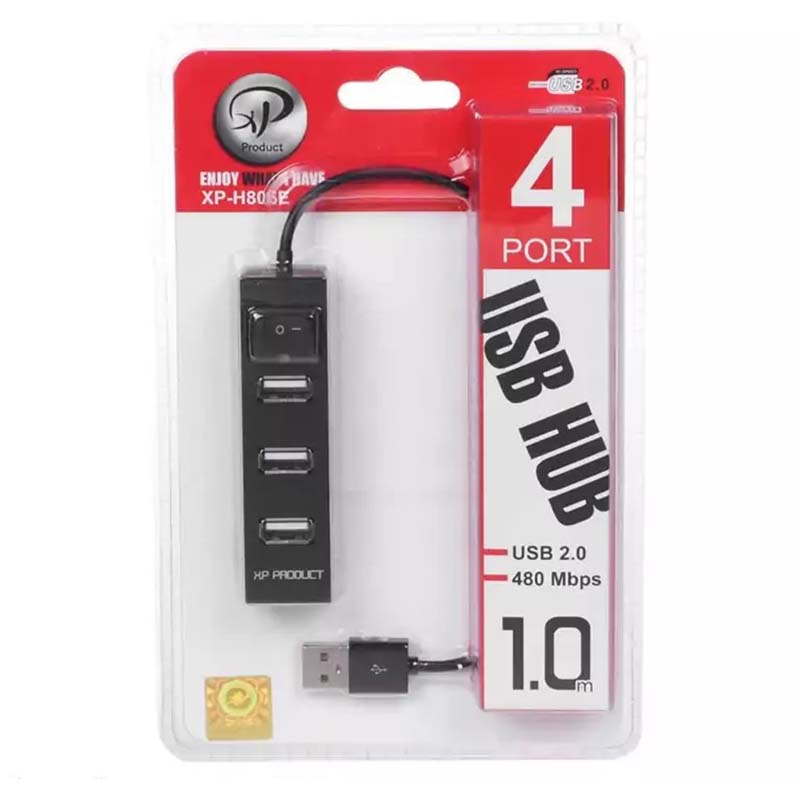 هاب USB چهار پورت ایکس پی XP-H806 کلید دار