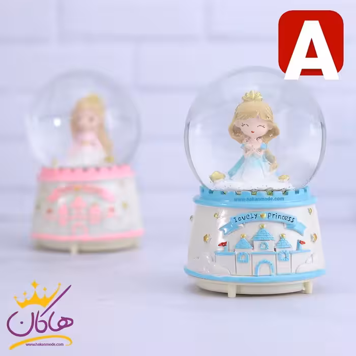 گوی موزیکال پمپی طرح پرنسس زیبا آبی