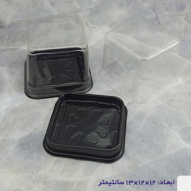 باکس مربع دسر و کیک ( بسته 5 عددی)