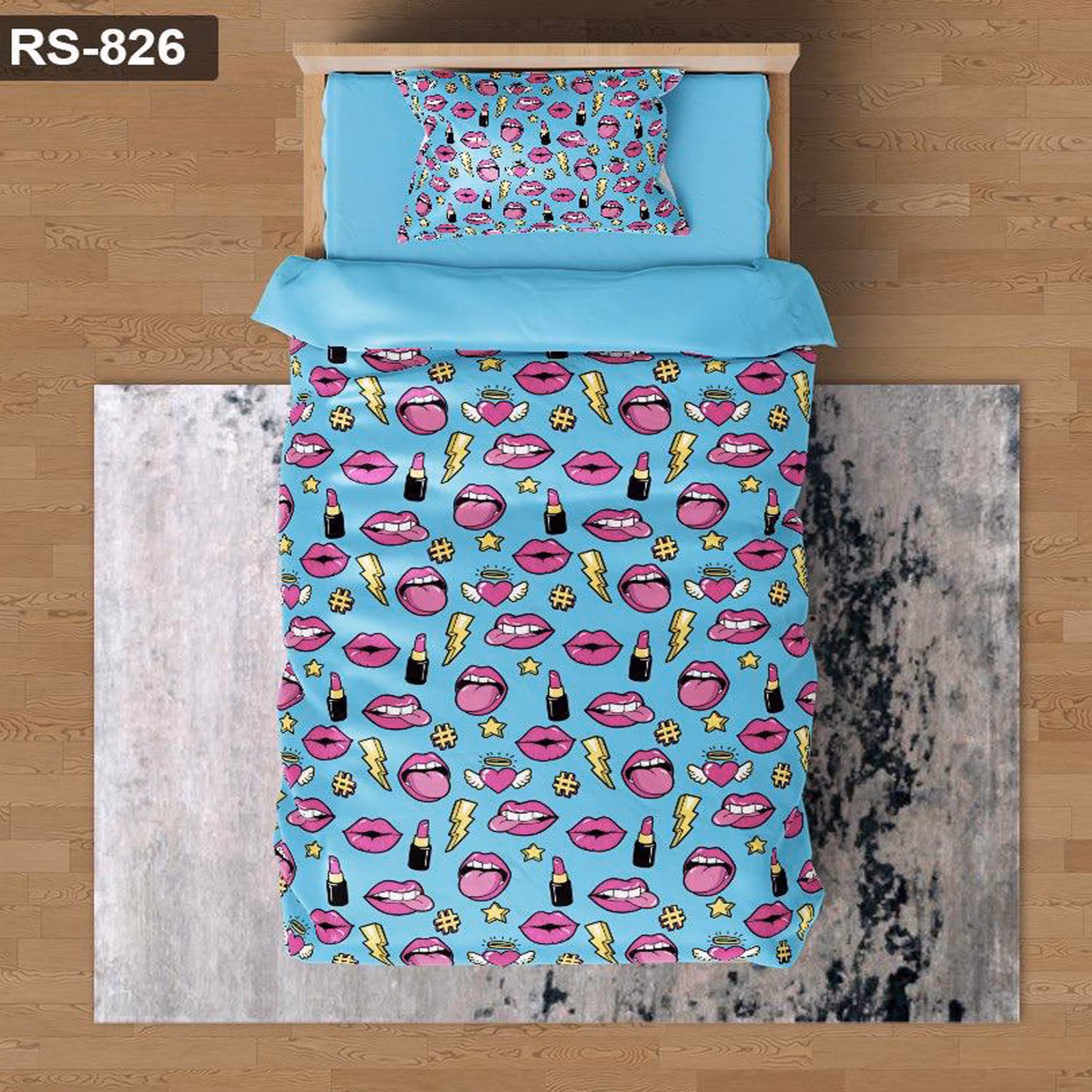 سرویس روتختی 1 نفره تنسل چاپی برندترک لند (Turk Land)  کد rs 826