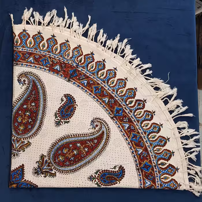 سفره قلمکار گردممتازطرح بته جقه1متر