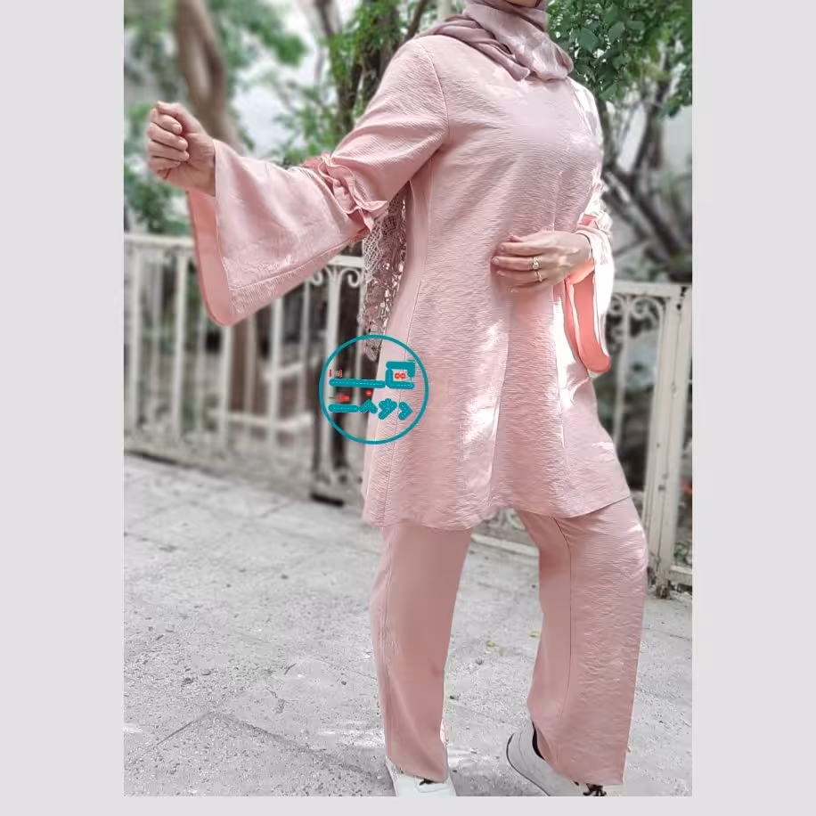 تونیک شلوار رزا سایز لارج رنگ صورتی