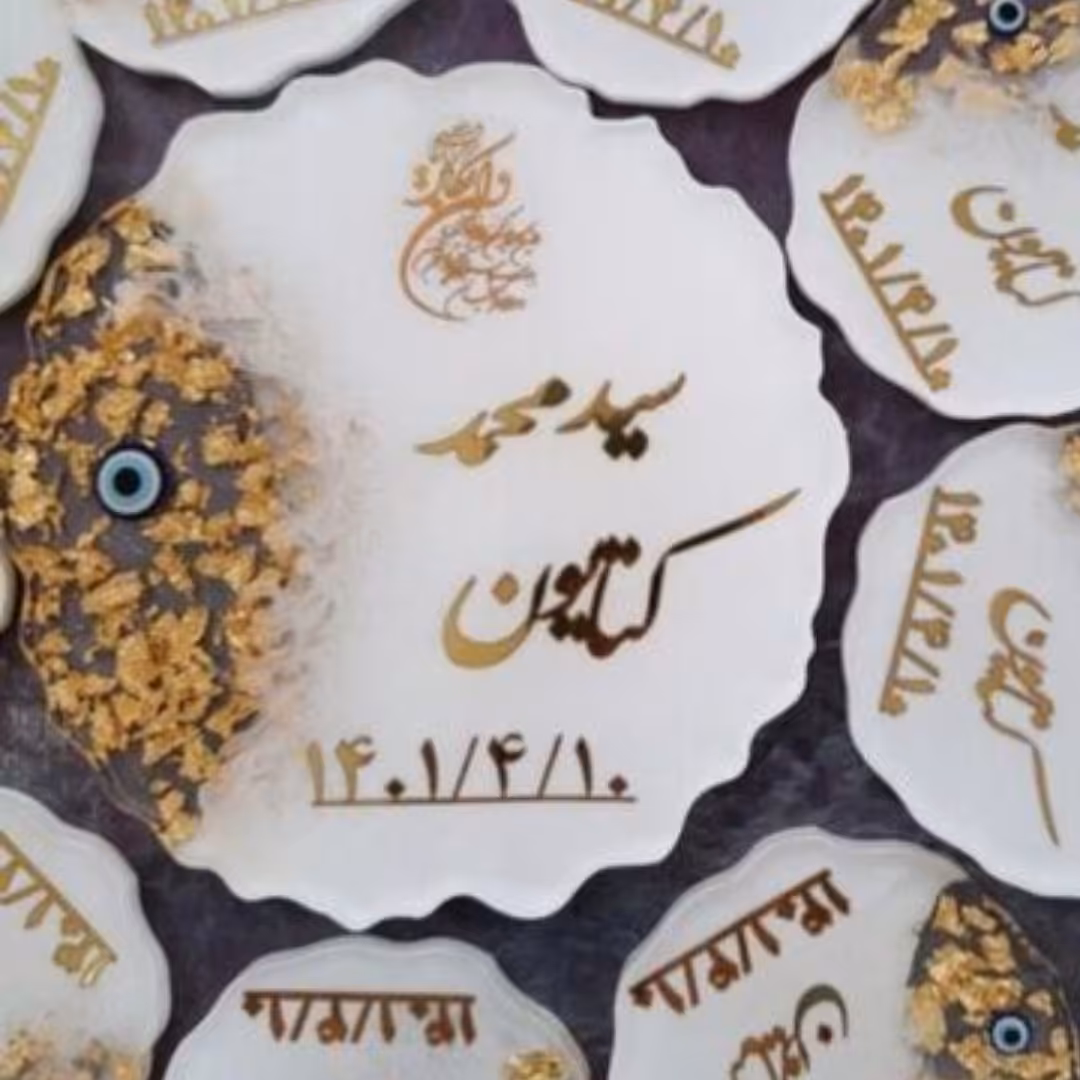 برچسب شیشه ای  مناسب کار رزین