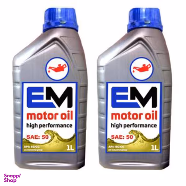 روغن موتور خودرو ای ام مدل SAE 50 حجم 1000 میلی لیتر بسته 2 عددی