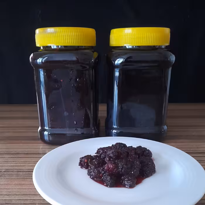 پک 2عددی مربای شاه توت(900)وشربت شاه توت(900) تازه و امسالی