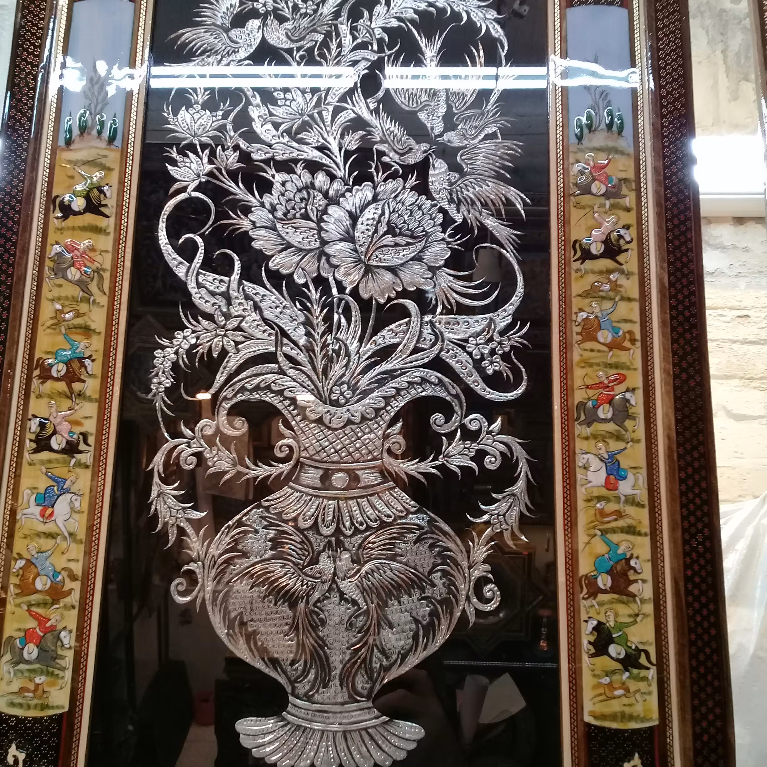 تابلو زیبا مینیاتور و قلمزنی