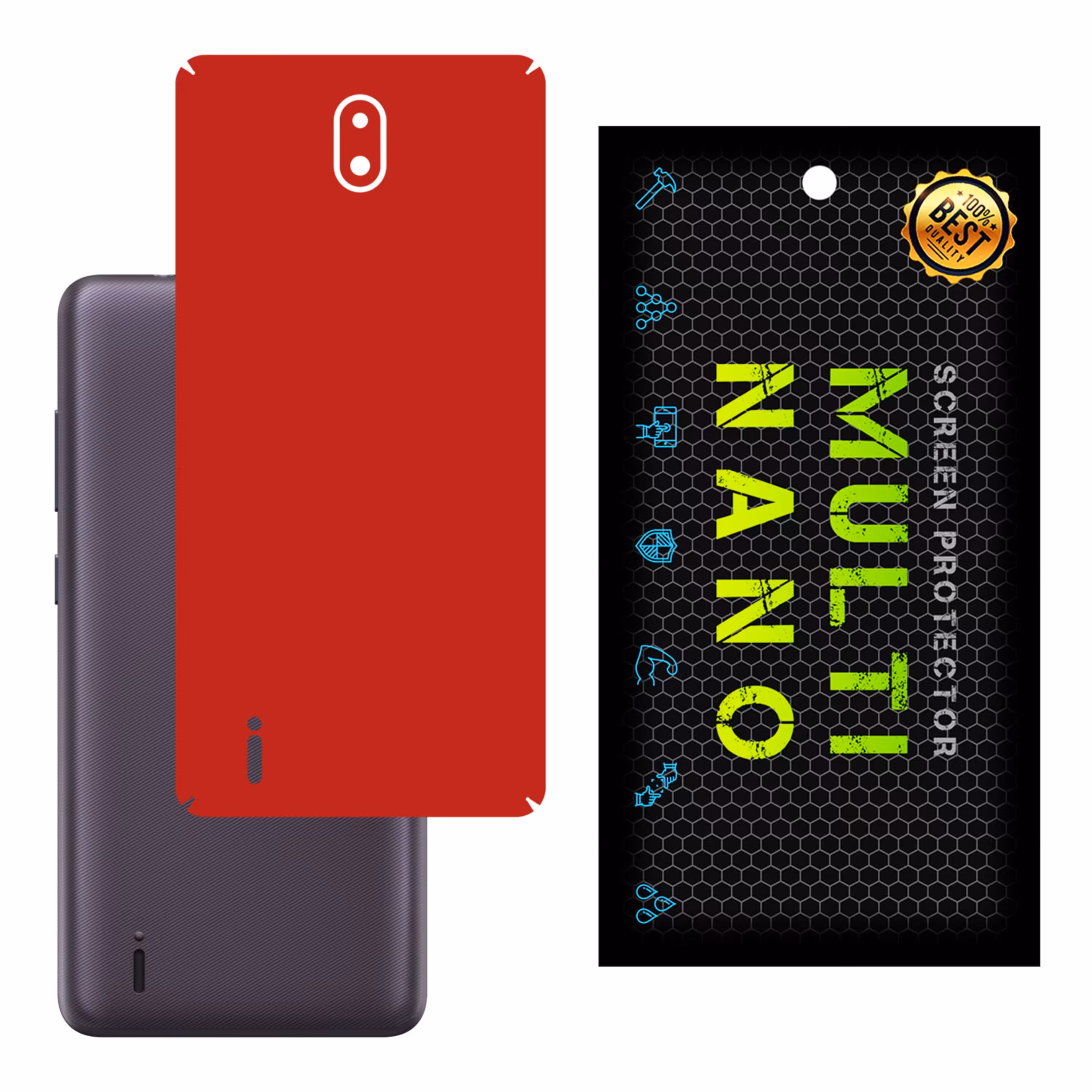 برچسب پوششی MultiNano مدل X-F1M-Red برای پشت موبایل   نوکیا C01 Plus 