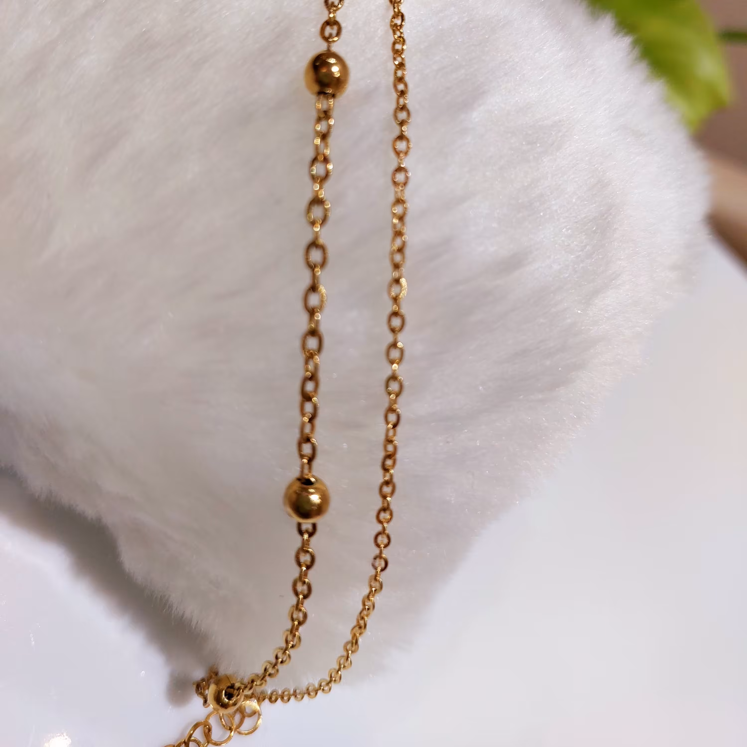 دستبند دورج توپی،طلایی و جنس استیل،رنگ ثابت و بدون حساسیت