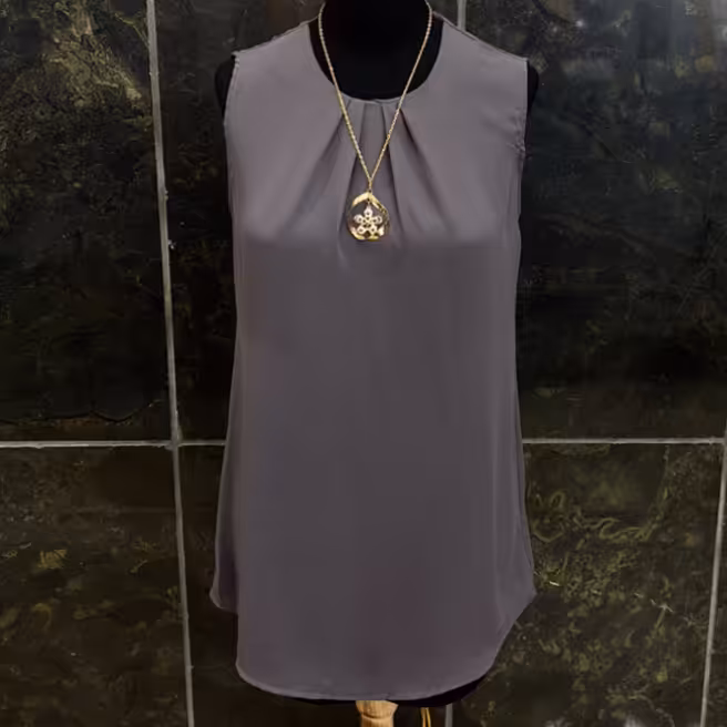 شومیز استین حلقه ای سایز بزرگ طوسی تیره 