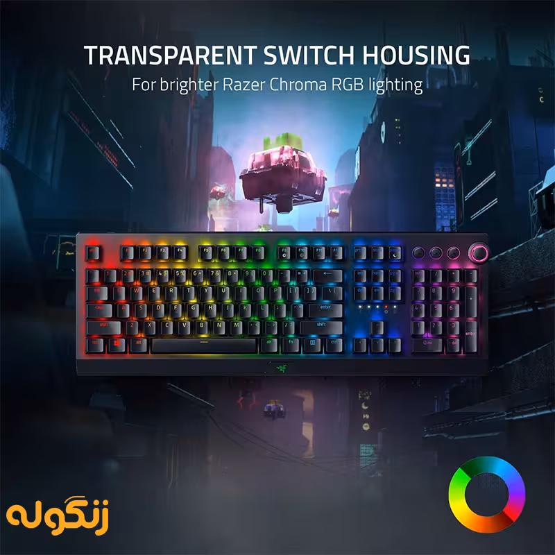 کیبورد گیمینگ RAZER Keyboard Blackwidow V3 Pro GreenSwitch - زنگوله