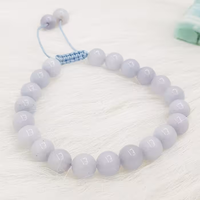 دستبند سنگ انهیدریت آبی(آنجلیت) طبیعی
سنگ تصفیه انرژیک
کد 231
سایز 8