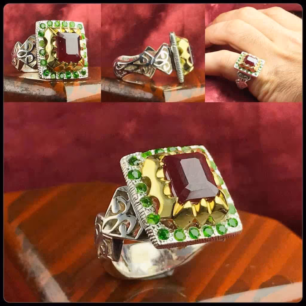 انگشتر یاقوت سرخ قرمز اصلی 
رکاب دست ساز 
 
عیار نقره 925ارسال رایگان 