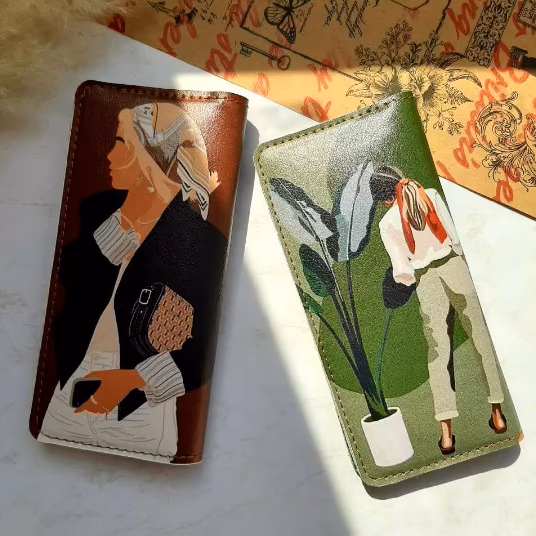 کیف پول کتی جنس چرم صنعتی ترک