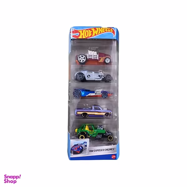 ماشین هات ویلز مدل hw Exposed Engines بسته 5 عددی