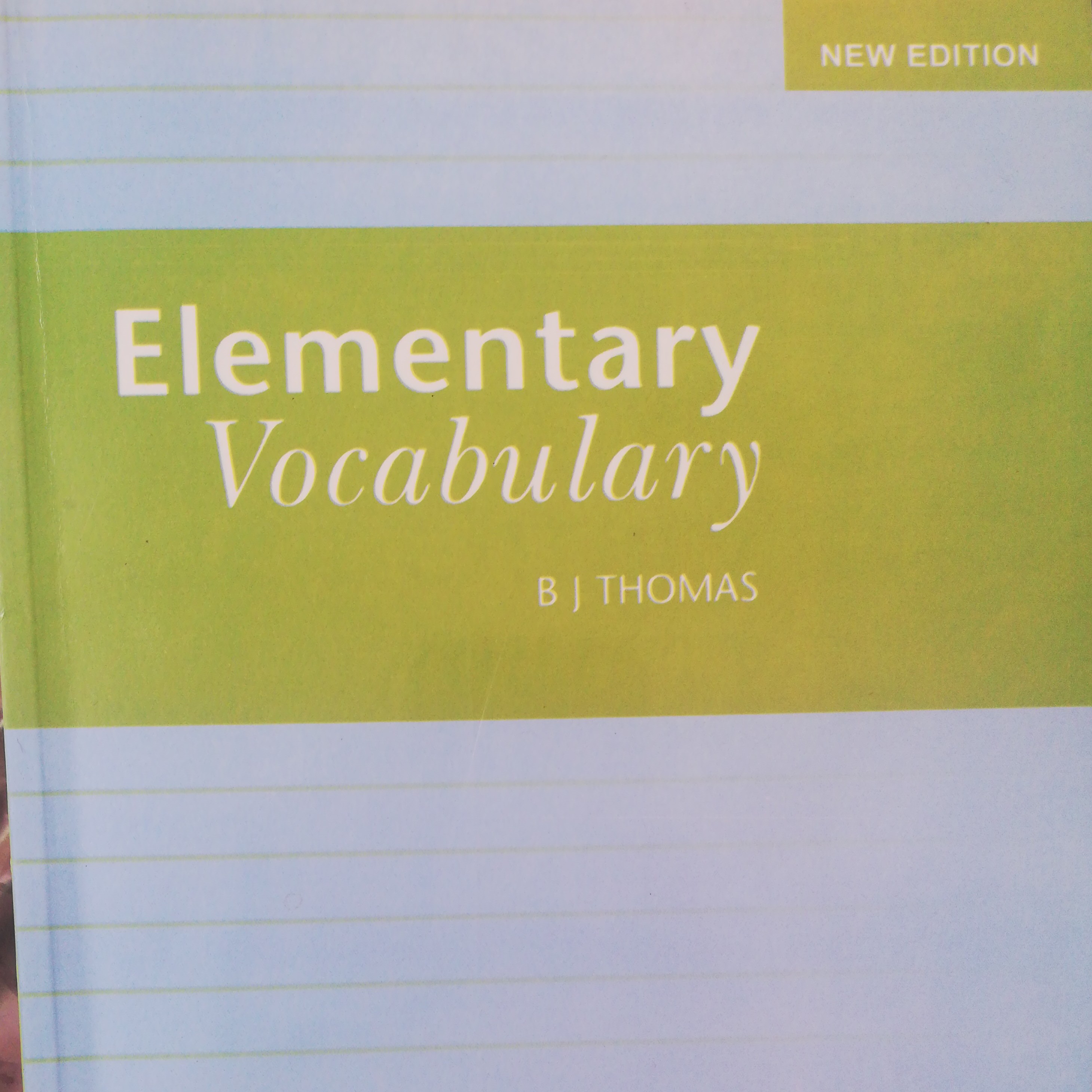 کتاب المنتری وکبلیولاری بی جی توماس Elementary Vocabulary