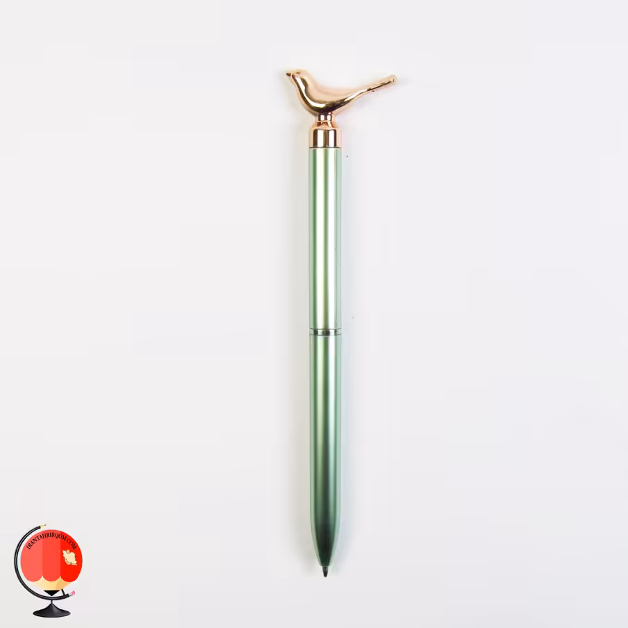 خودکار فانتزی طرح گنجشک رنگ سبز