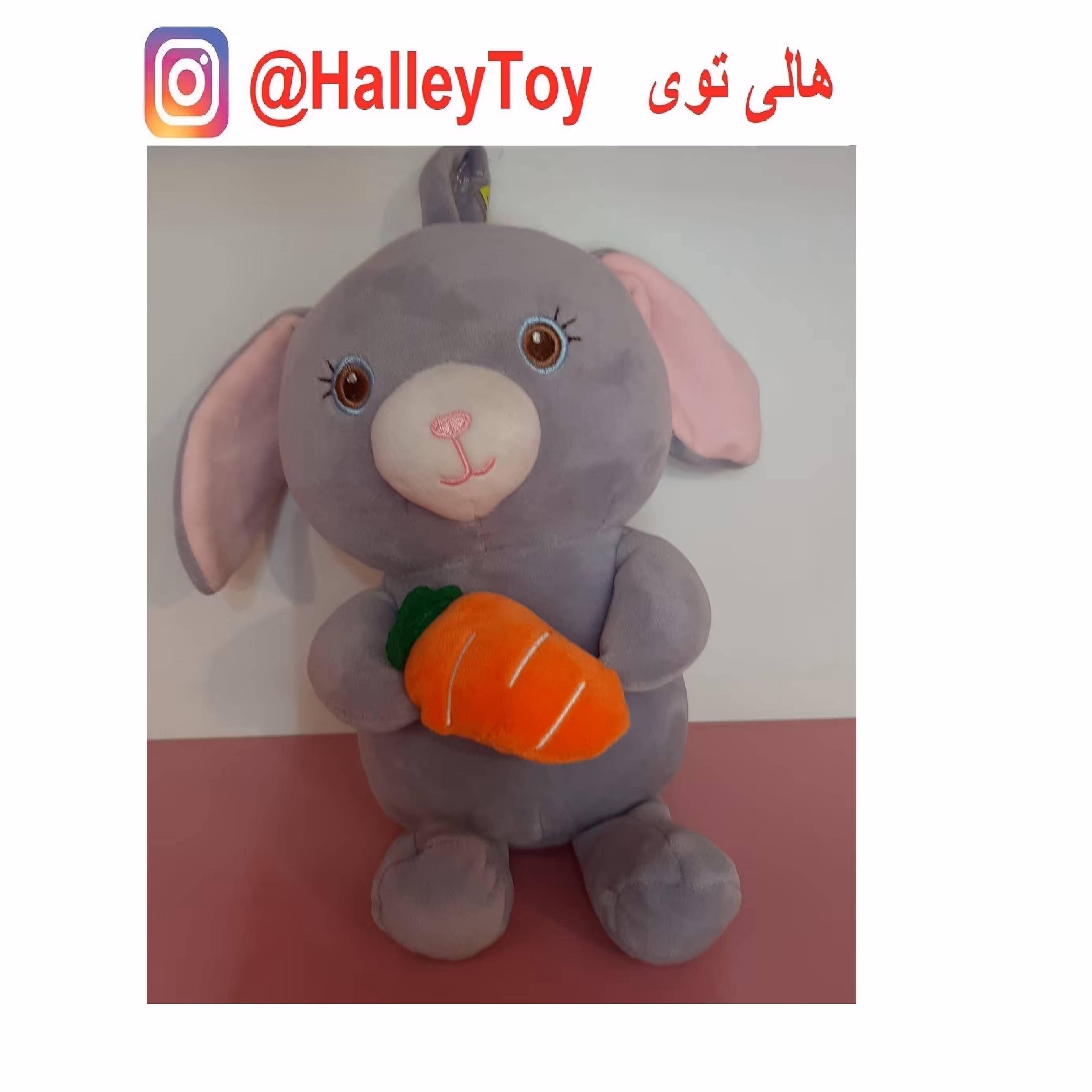 عروسک پولیشی خرگوش هویج بدست وارداتی  فروشگاه هالی توی 