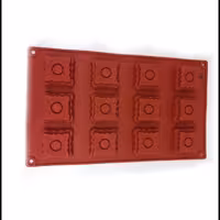 قالب سیلیکونی طرح مربع کف گل 12 خانه