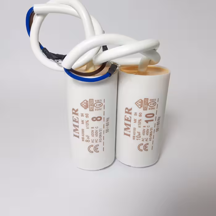 پک دوتایی خازن روغنی  سیمی 8 و 10 میکروفاراد