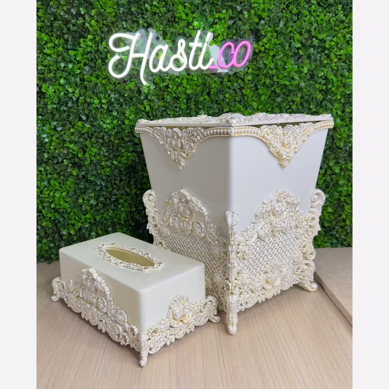 سطل و جادستمال کاغذی لوکس مدل هستی