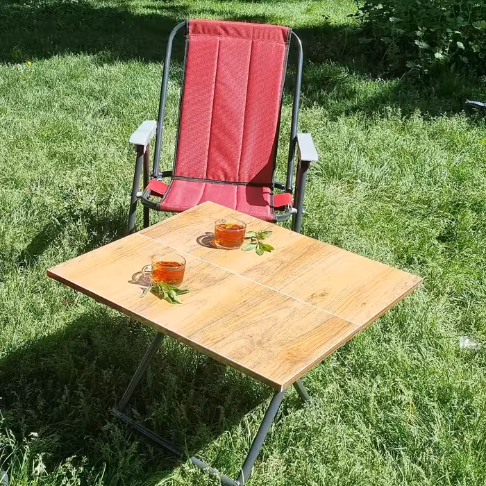 صندلی تاشو مسافرتی 7 فنره دسته مبلی هزینه ارسال محصول با خود مشتری درب منزل می باشد