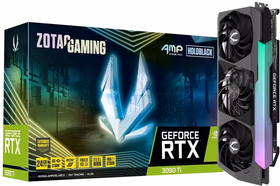 کارت گرافیک  زوتک مدل GeForce RTX 3090 Ti AMP Extreme Holo حافظه 24 گیگابایت