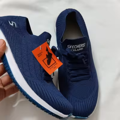 کتانی مردانه اسکیچرز راحتی سرمه ای خیلی راحت و خوش پا