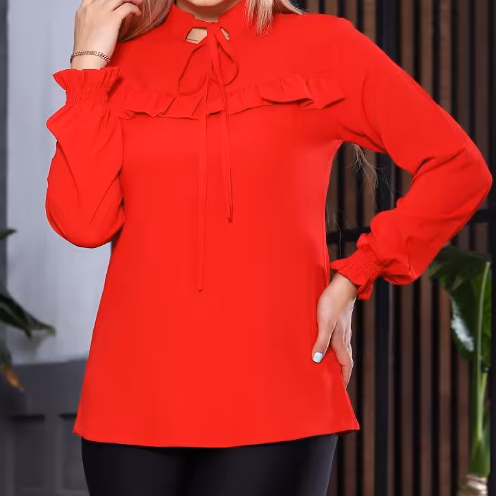 شومیز مجلسی زنانه کد 2162.2 الیزه گرم بالا