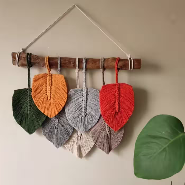 دیوارکوب مکرومه بافی طرح خلیج