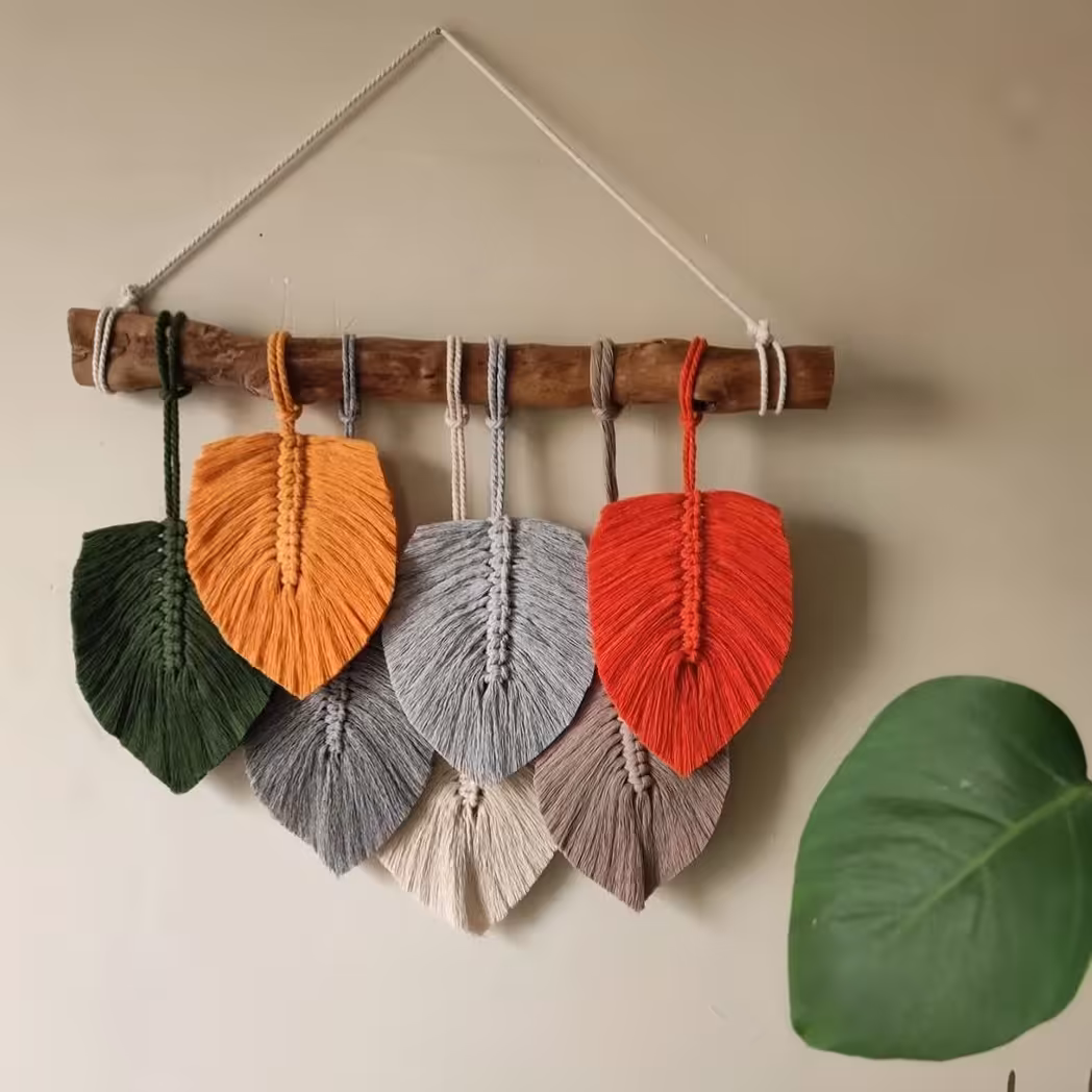 دیوارکوب مکرومه بافی طرح خلیج