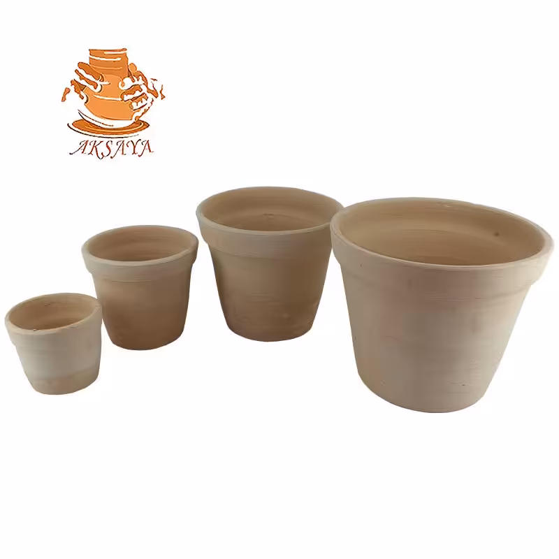 گلدان سفالی مدل لندنی مجموعه چهار عددی

