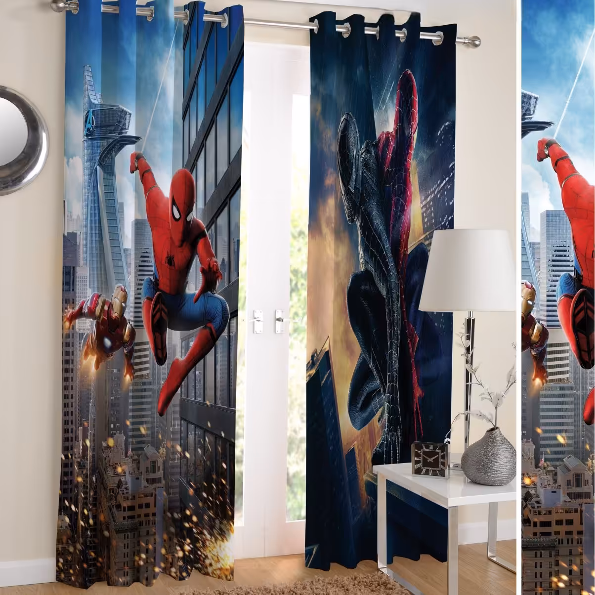 پرده چاپی طرح اسپایدرمن