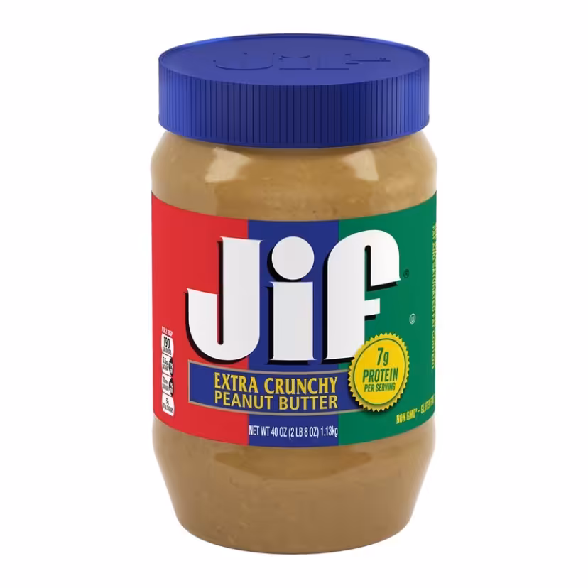 کره بادام زمینی کرانچی بدون گلوتن جیف-454گرم jif