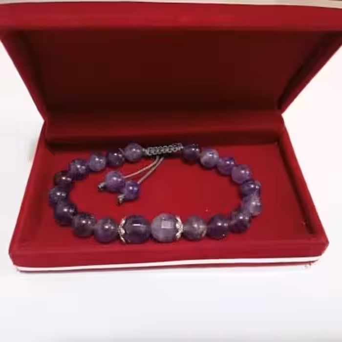 دستبند سنگ طبیعی و نقره