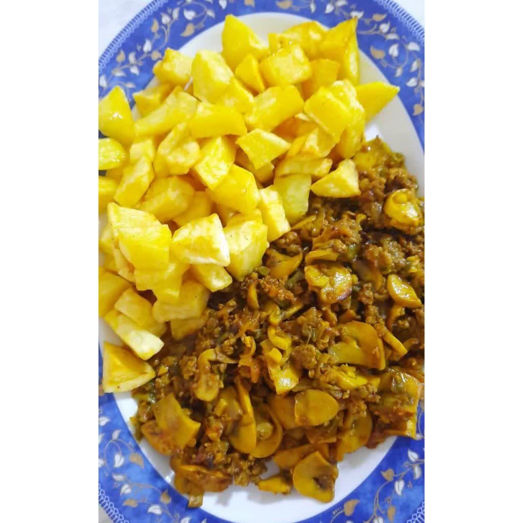 خوراک سیب زمینی و گوشت و قارچ خانگی 300 گرمی