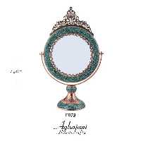 آینه گرد کوچک فیروزه کوبی آقاجانی کد F073