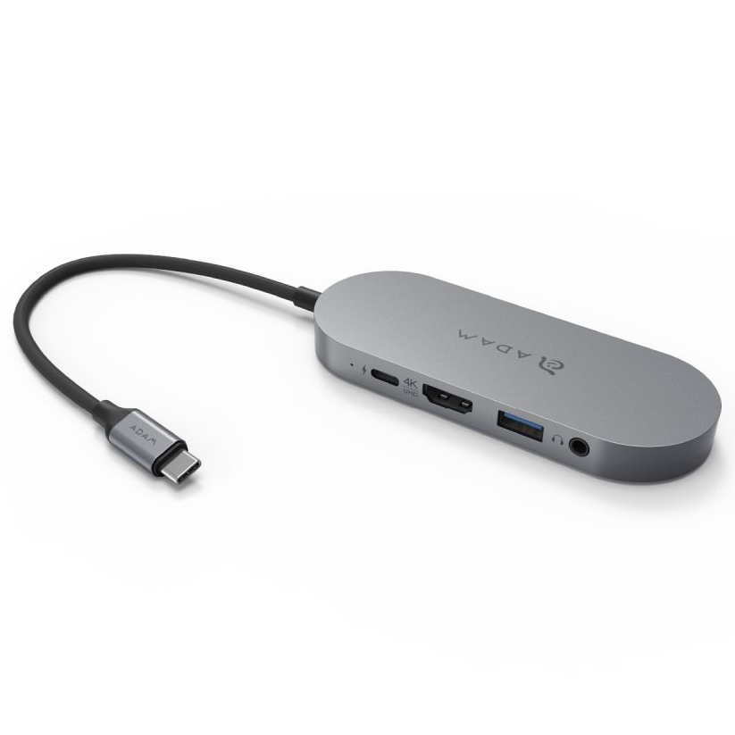 هاب و SSD هارد ADAM ELEMENTS آدام اِلمِنتس مدل CASA HUB S USB-C 3.1 5-in-1 SSD Hub 480GB خاکستری - Hiapple.ir