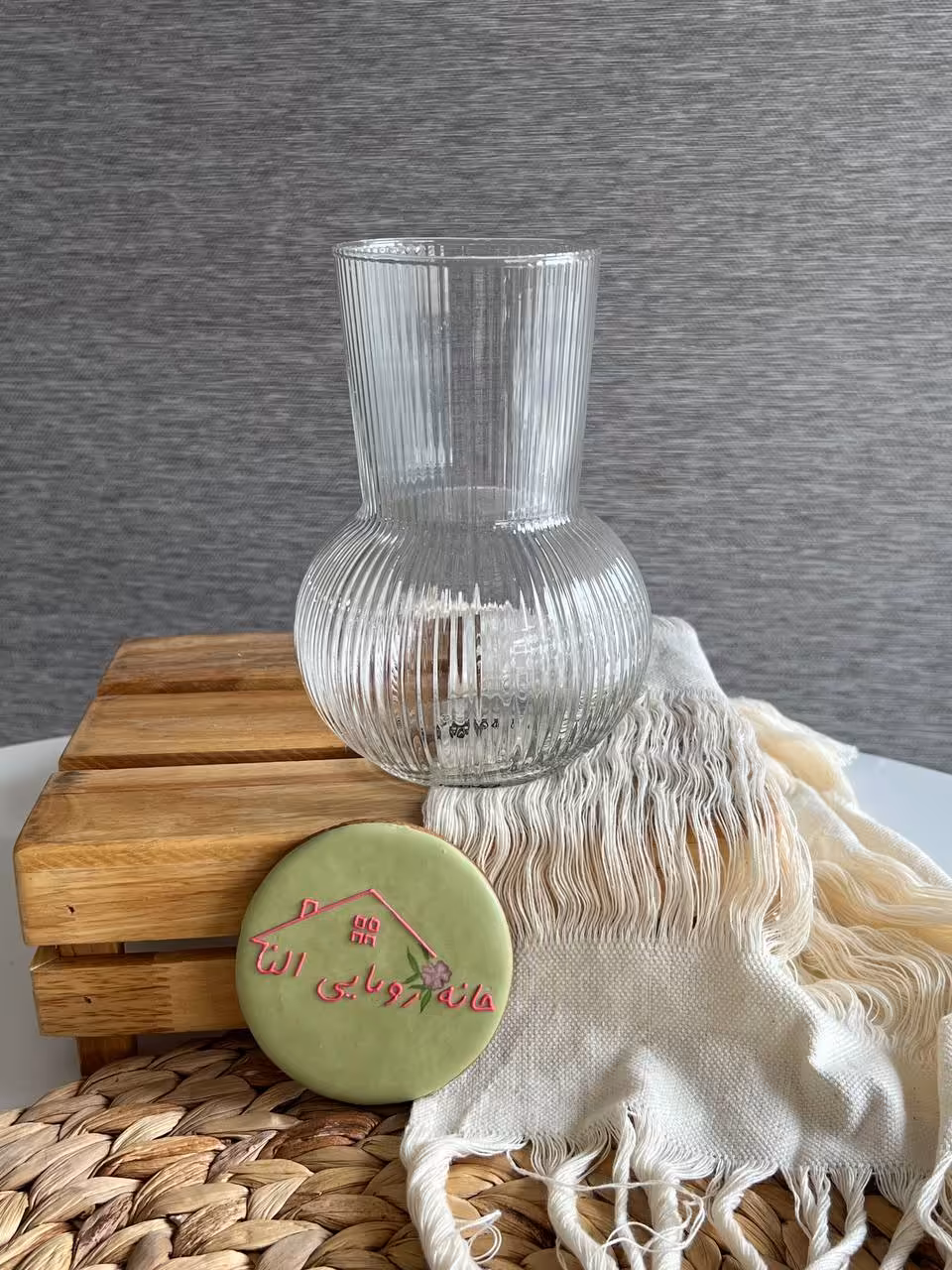 گلدان شیشه ای طرح ایکیا دنیز- سایز بزرگ کد 9090